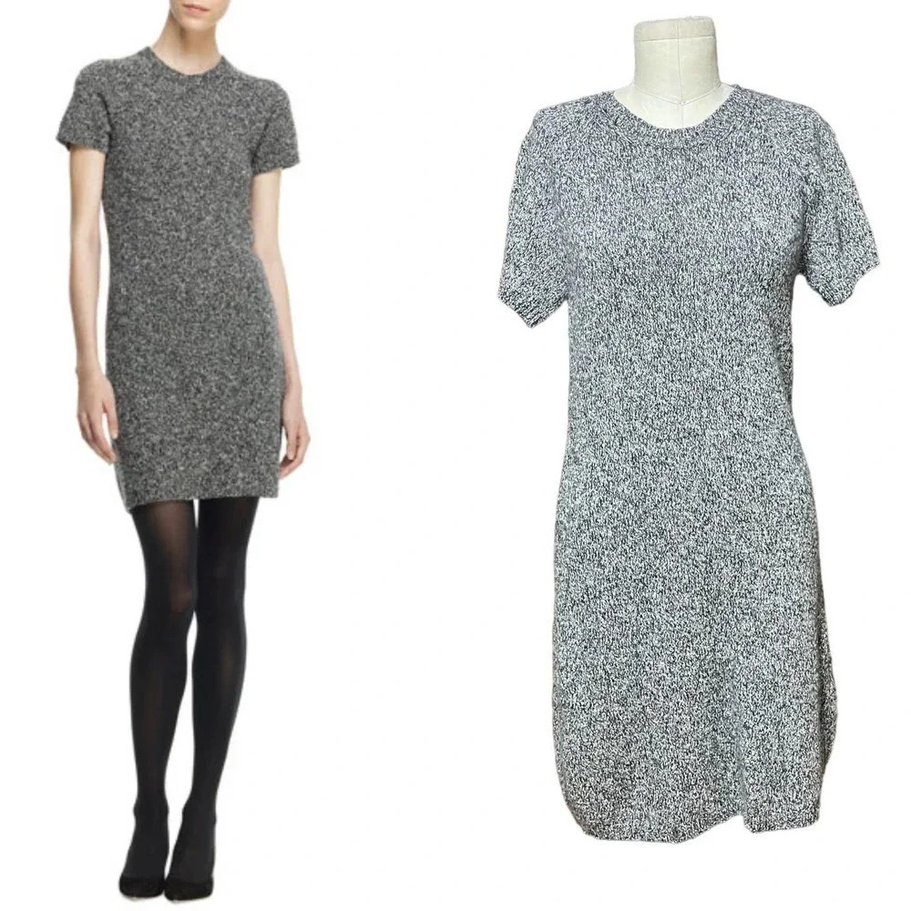 Theory Cecile B Loryelle Dress Heathered Knit Sweater Dress Size Large